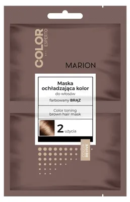 Zdjęcie produktu dla Marion Maska do włosów ochładzająca kolor farbowany brąz, 40 ml