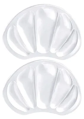 Image de Coussinets en silicone pour le talon et l'avant-pied - Semelles intérieures - Amortissantes - Extra-larges - 1 paire - ≤ 1 cm - Transparent