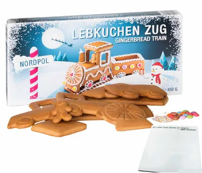 Produktbild von Pertzborn Lebkuchen Zug DIY (450g Packung) + usy Block