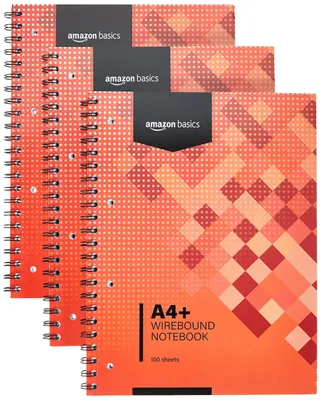 Image de Cahier à spirales, format A4+, 100 feuilles/200 pages, grammage 80 g/m², lot de 3