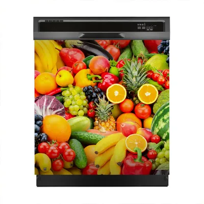 Produktbild von Aufkleber sticker 60x60 cm Dekorative folie Spülmaschine - Farbige Früchte