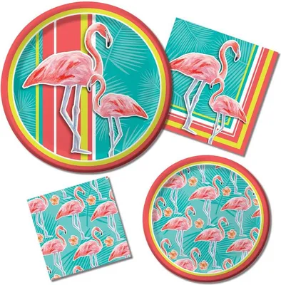 Produktbild von creativeconverting Servietten Flamingo Island 33 x 33 cm 2-lagig 16 Stück