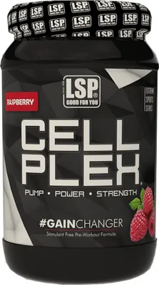 Produktbild von LSP Pre Workout Shake CELL PLEX® (1.260g) - Raspberry, Pulver