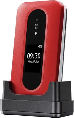 Produktbild von Doro Leva L30, Klappgehäuse, Single SIM, 7,11 cm (2.8"), 2 MP, 1150 mAh, Rot, Weiß