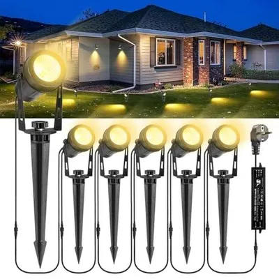 Zdjęcie produktu dla Oświetlenie ogrodowe LED zewnętrzne 6 lamp IP65 zestaw 18W