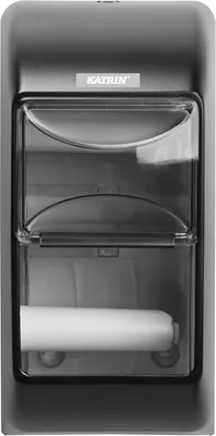 Produktbild von KATRIN Toilettenpapierspender 104452 schwarz Kunststoff