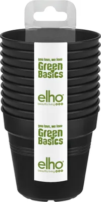 Zdjęcie produktu dla elho green basics growpot, Sadzarka w doniczce, Wolnostojący, Polipropylen (PP), Czarny, Okrągły, Wewnątrz/Na wolnym powietrzu