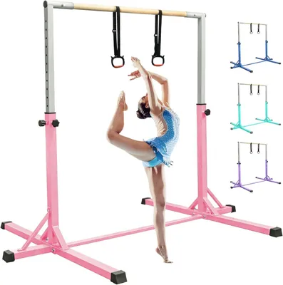 Productafbeelding van Rekstang voor kinderen, turnrek, gymnastiekstang, hoogte verstelbaar
