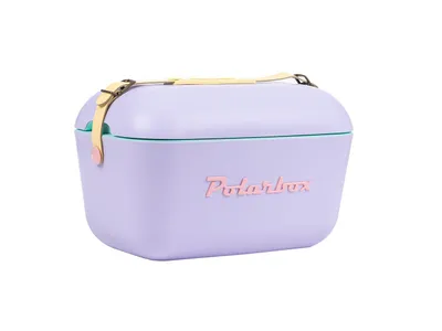 Produktbild von Kreher® Kühlbox Passive Kühlbox Kühltaschen Polar in Retro Vintage Design aus Kunststoff mit polystyrol (Airpop) thermische Isolierung - 12L, Lila