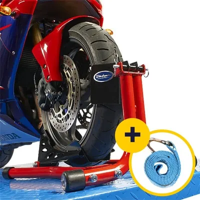 Produktbild von Motorradwippe (Rot) + Spanngurte
