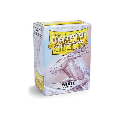 Image de Dragon Shield Standard Matte Sleeves - White (100 Sleeves)