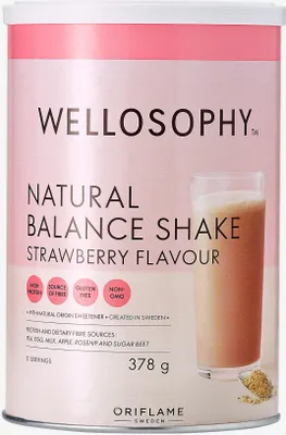 Produktbild von Oriflame Wellosophy Natural Balance Shake - Erdbeergeschmack 378 g