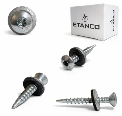 Produktbild von ETANCO GTF P Bohrschrauben mit EPDM-Dichtscheibe Trapezblech TX verzinkt 4,8x60mm 100 St.