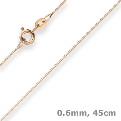 Produktbild von 0,6mm Veneziakette Collier Halskette aus 375 Gold Gelbgold 45cm
