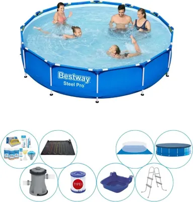 Zdjęcie produktu dla Basen wraz z akcesoriami - Bestway Steel Pro 366x76 cm okrągły