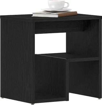 Image de vidaXL Table de chevet noire aspect chêne 40 x 30 x 40 cm en aggloméré