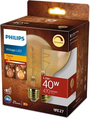Obrázok produktu pre Philips 8720169191532, 5,5 W, 40 W, E27, 470 lm, 15000 h, Flame