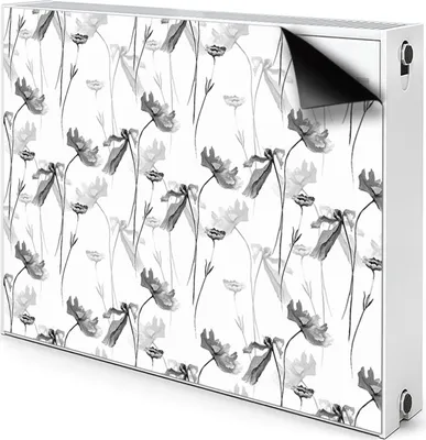Produktbild von Magnet Heizkörper Heizkörper-Abdeckung Heizkörperabdeckung 110x60 cm  - Mohnblume