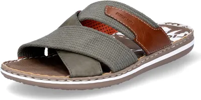 Produktbild von Rieker Herren Pantoletten Clogs Riemchen 21066-54 , Größe:43 EU, Farbe:Grün
