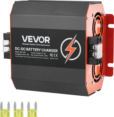 Produktbild von VEVOR 12 V 30 A DC/DC-Batterieladegerät, 375 W, Ladegerät für Blei-Säure-, Lithium-, AGM-, GEL- & Nassbatterien, intelligentes mehrstufiges Laden, für Wohnmobile, Nutzfahrzeuge, Boote, Yachten