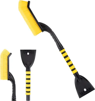 Produktbild von Auto Eiskratzer mit Schneebesen Teleskop Eisschaber 2-in-1-Eiskratzer mit Schneebürste