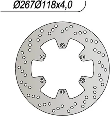 Produktbild von NG Vorderbremsscheibe linke Seite 6 Löcher 6,25 mm für YAMAHA