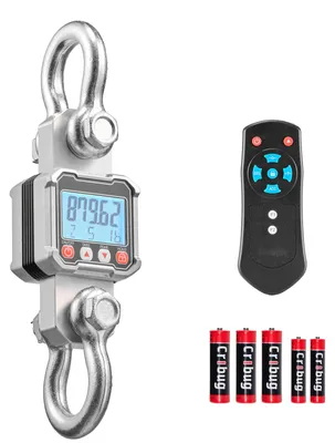 Immagine prodotto di Bilancia digitale a gru SucceBuy da 3000 kg, bilancia sospesa con robusto alloggiamento in alluminio e display LCD, divisione di 500 g, interruttore a 3 posizioni, telecomando incluso, adatta per officine e industria