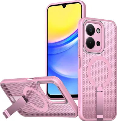 Immagine prodotto di Custodia raffreddante per Xiaomi Redmi 15C 5G / 4G Hybrid con MagSafe e supporto Rosa