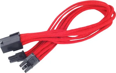 Zdjęcie produktu dla SilverStone SST-PP07-PCIR 8-Pin-PCIe auf 6+2-Pin-PCIe Verlängerung - 250mm rot