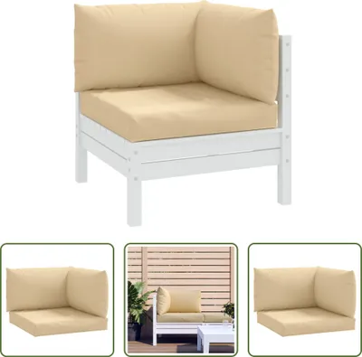 Produktbild von The Living Store Palettenkissen 3-tlg. Melange Beige Stoff