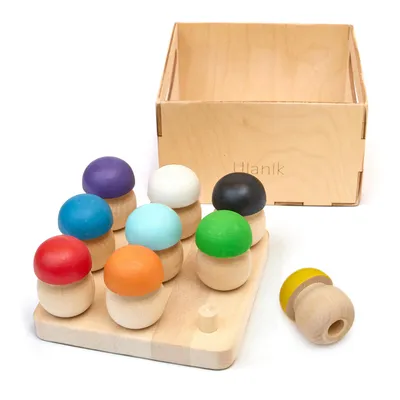 Produktbild von Ulanik Montessori Holzspielzeug "Pilzweise 9"