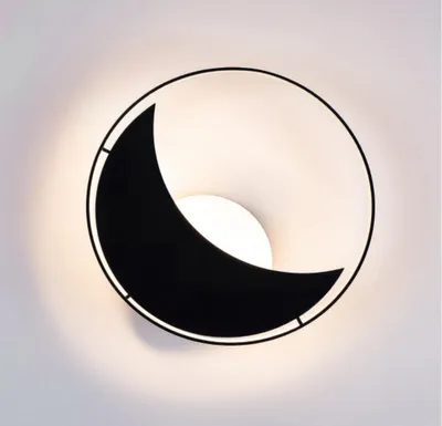 Produktbild von LED Runde Dekorative Wandleuchten 8W Moderne Mond Art Deco Wandleuchte