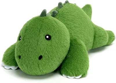 Productafbeelding van Gewogen dinosaurus knuffel 25 cm, pluche knuffelkussen met gewicht, voor kinderen, voor thuis