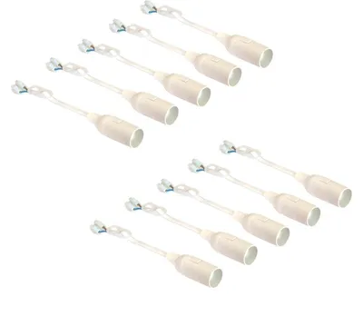 Produktbild von 10 x Baufassung Lampenfassung Renovierfassung Fassung E14 weiß
