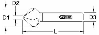 Obrázek produktu pro KS Tools 336.0144 vrták Odhrotovací vrták 1 ks