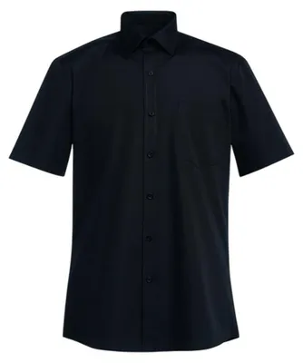Produktbild von Brook Taverner - "Vesta" Hemd für Herren, kurzärmlig LT4455 (39,5 cm) (Schwarz)