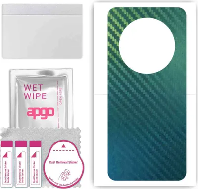 Produktbild von apgo Rückseite Schutzfolie, Skin, kompatibel mit Honor Magic4 Pro, Hinten Displayschutzfolie aus Vinylfolie, kratzfest, einfache Montage - Kohlenstoff-Chamäleon CAKA1