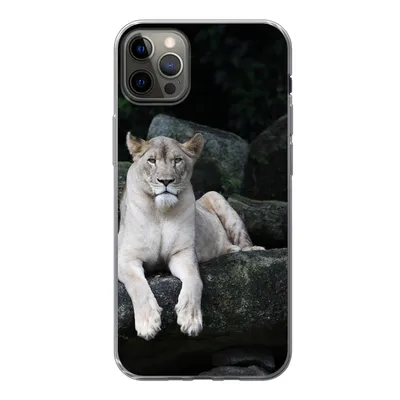 Produktbild von MuchoWow® Handyhülle Schutzhülle Hülle für iPhone 12 Pro Max Löwe - Wilde Tiere - Porträt Silikon Softcase Handy Hülle - Hartschale