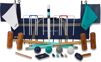 Produktbild von Ubergames - Pro Croquet-Set - Englisches Gartenspiel - 4 Personen - Hartholzschlägel - Plastikbälle - Mit Toolkit