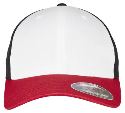 Produktbild von Flexfit - Baseball-Mütze TN1448 (S-M) (Rot/Weiß/Schwarz)