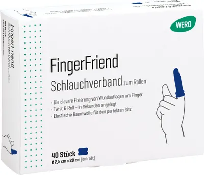 Produktbild von WERO FingerFriend Schlauchverband zum Rollen, 40 Stück