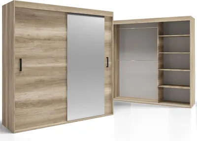 Zdjęcie produktu dla Szafa z lustrem 110 cm półki drążki Denver VSZ31