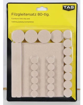 Produktbild von 12x Easy Work Filzgleiter Satz Möbel Stühle Parkett Rutsch Stepper Bodenschutz