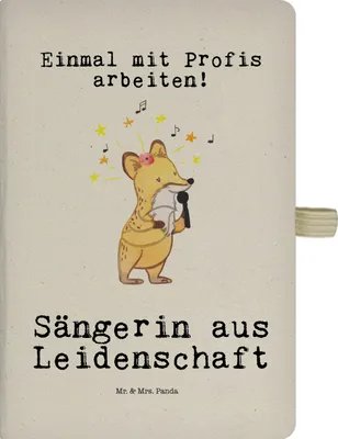 Produktbild von Mr. & Mrs. Panda Skizzenbuch Sängerin Leidenschaft - Transparent - Geschenk, Journal, notizbuch, Tagebuch, Adressbuch, Kladde, Jubiläum