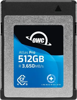 Immagine prodotto di OWC Atlas Pro, 512 GB, CFexpress, 3650 MB/s, 3000 MB/s, protezione contro le scariche elettrostatiche (ESD), resistente agli urti, agli shock, ai raggi UV,..., nero, blu