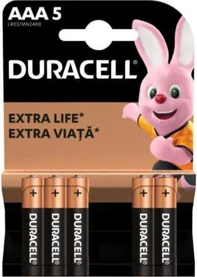 Image de Duracell BATTERIES DURACELL AAA 5 PCE