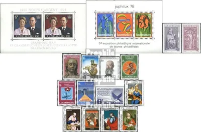 Produktbild von Briefmarken Luxemburg 1978 Mi Block11-980 (kompl.Ausg.) Jahrgang 1978 komplett postfrisch Europa