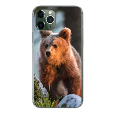 Produktbild von MuchoWow® Handyhülle Schutzhülle Hülle für iPhone 11 Pro Bär - Braun - Tier Silikon Softcase Handy Hülle - Handy