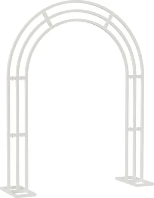 Obrázek produktu pro Svatební balonový oblouk, robustní kovová konstrukce, elegantní design, BÍLÝ, 200x60x260cm