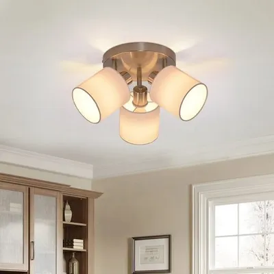 Produktbild von ZMH Deckenleuchte 3 Flammig Deckenlampe Schwarz, Deckenstrahler Vintage Deckenspot LED Wandstrahler Schwenkbar 350° E14 (ohne Leuchtmittel)